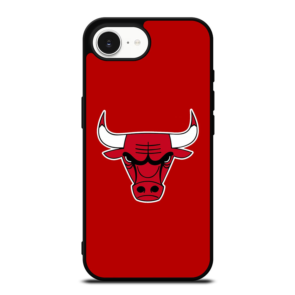 CHICAGO BULLS LOGO iPhone 16e case black TPU silicone rubber protective cover by Casedear