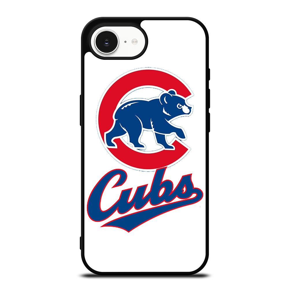 CHICAGO CUBS iPhone 16e case black TPU silicone rubber protective cover by Casedear