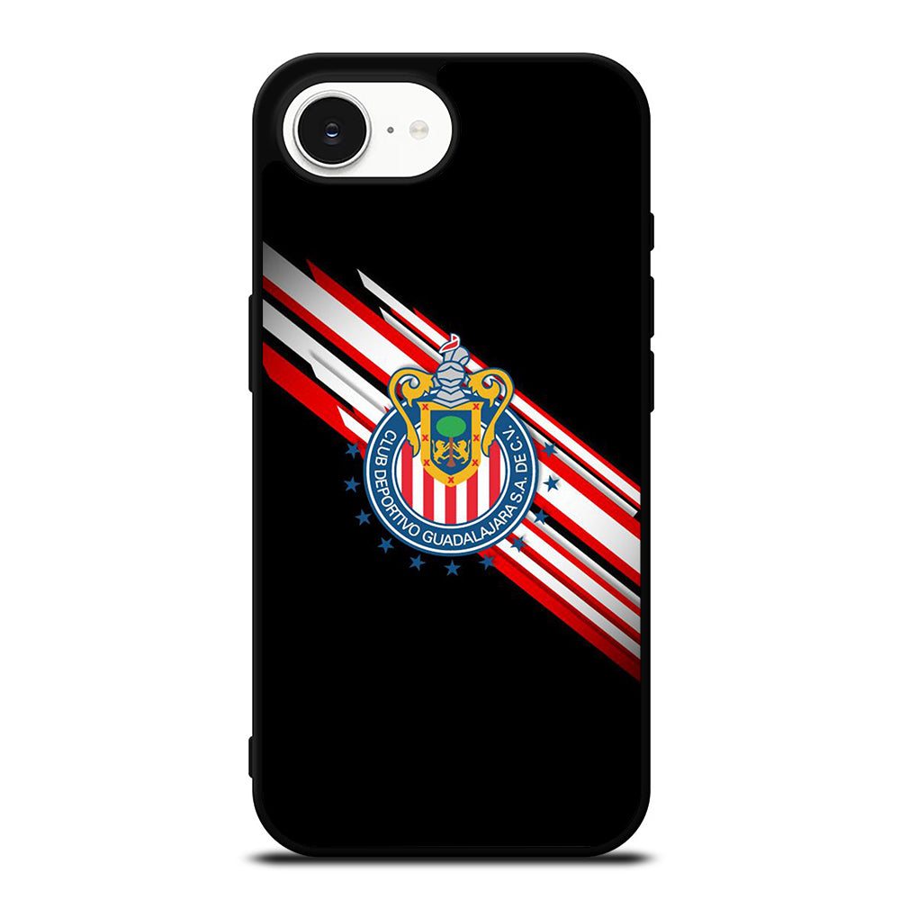 CHIVAS GUADALAJARA BATCH iPhone 16e case black TPU silicone rubber protective cover by Casedear