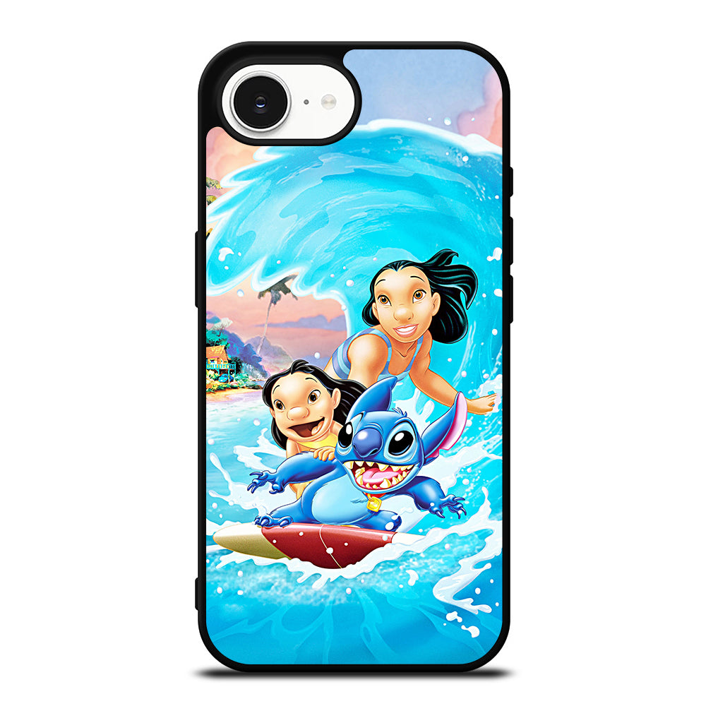 CLASSICS LILO AND STITCH iPhone 16e case black TPU silicone rubber protective cover by Casedear