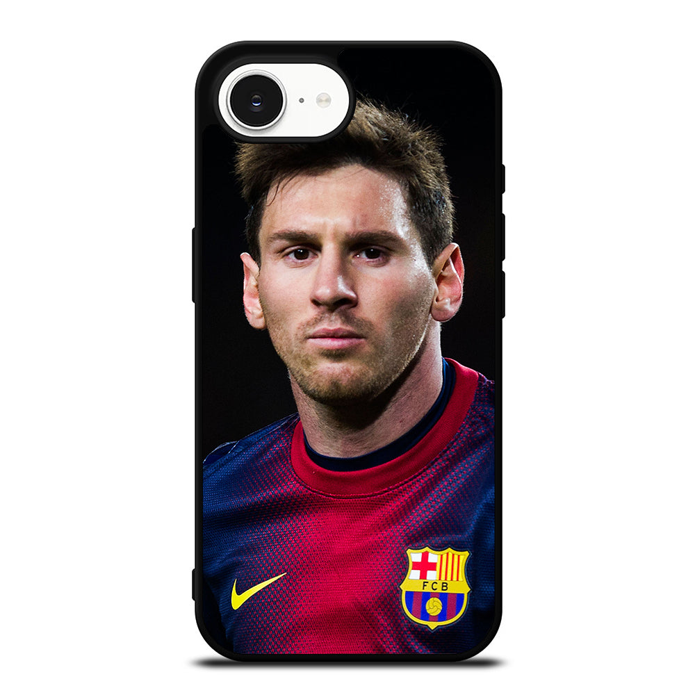 CLEAN CUTE LEO MESSI iPhone 16e case black TPU silicone rubber protective cover by Casedear
