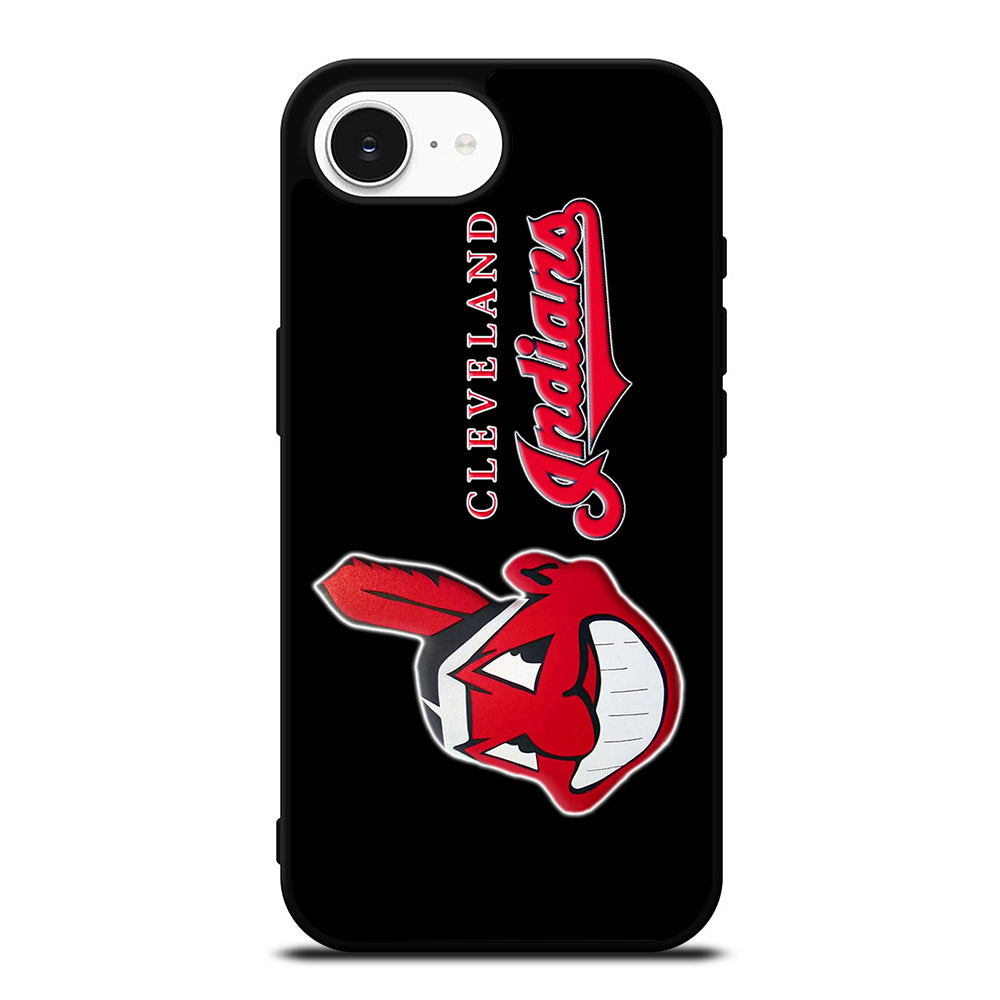 CLEVELAND INDIANS LANDSCAPE iPhone 16e case black TPU silicone rubber protective cover by Casedear