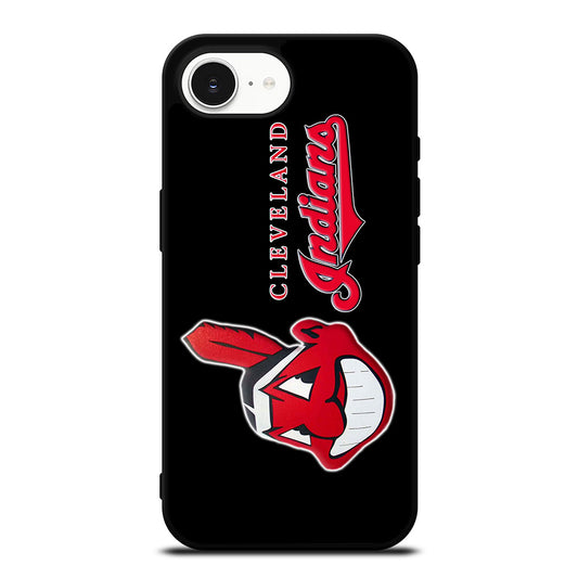 CLEVELAND INDIANS LANDSCAPE iPhone 16e case black TPU silicone rubber protective cover by Casedear