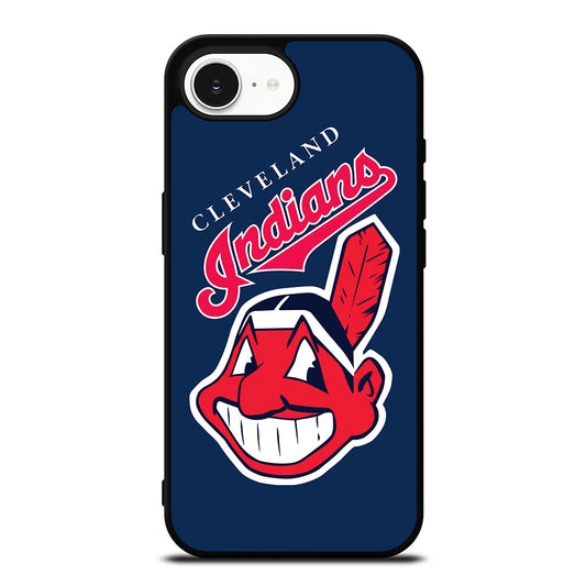 CLEVELAND INDIANS LOGO iPhone 16e case black TPU silicone rubber protective cover by Casedear