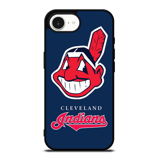CLEVELAND INDIANS iPhone 16e case black TPU silicone rubber protective cover by Casedear