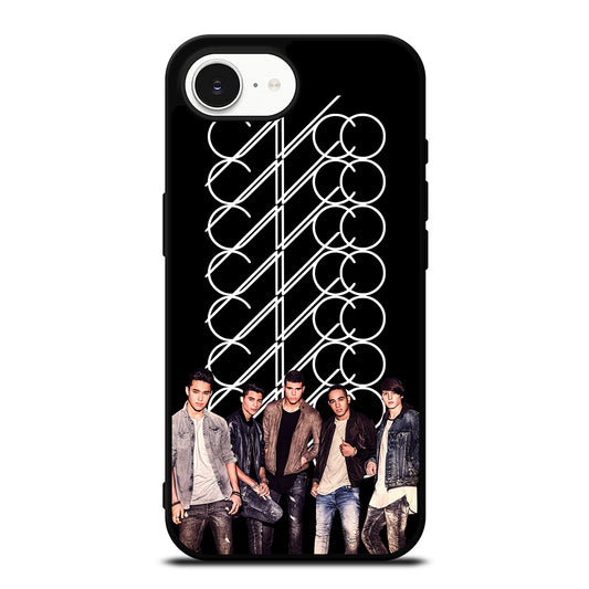 CNCO Group in Action iPhone 16e case black TPU silicone rubber protective cover by Casedear