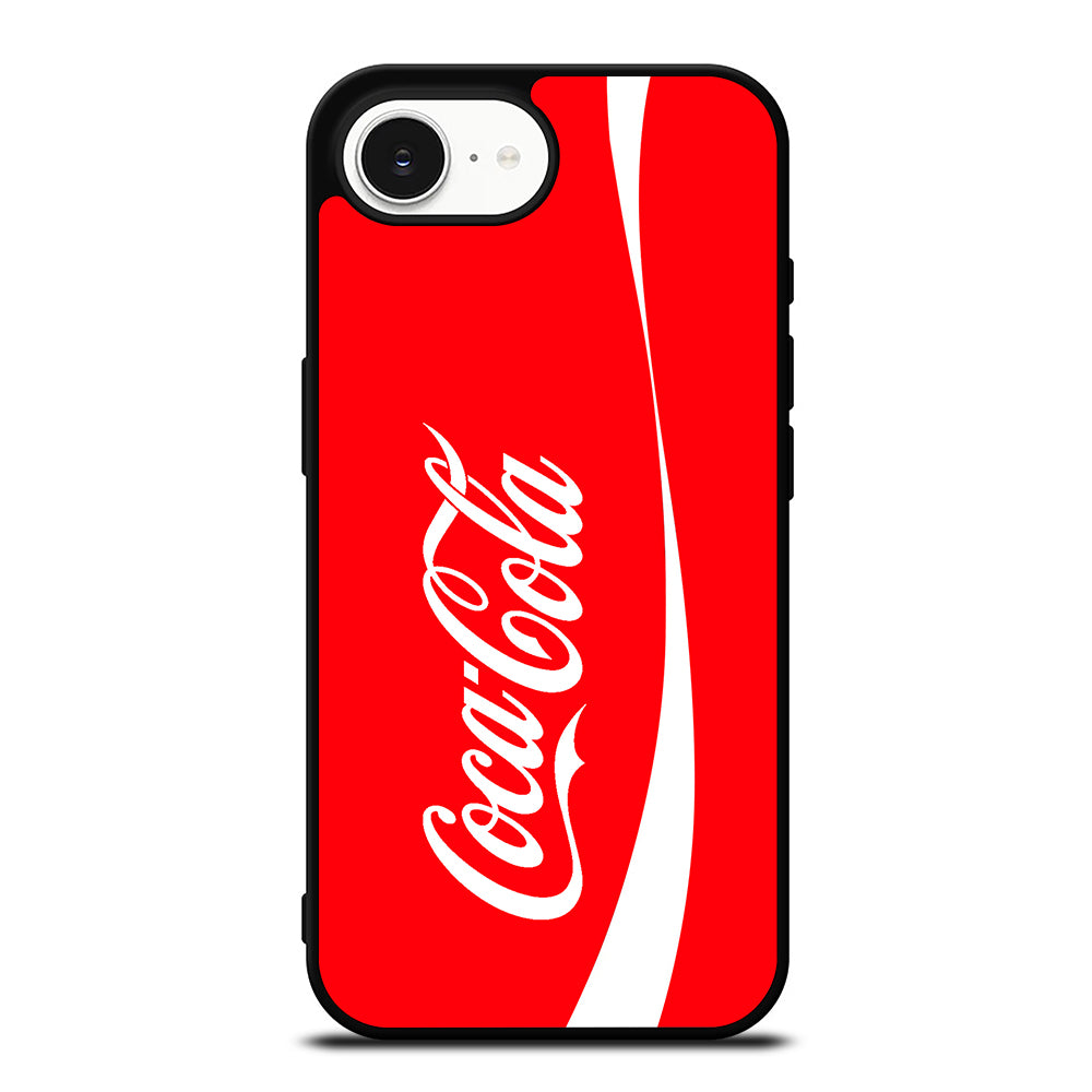 COCA COLA LANDSCAPE iPhone 16e case black TPU silicone rubber protective cover by Casedear