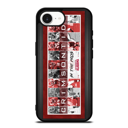 CRIMSON TIDE IN THE PROS iPhone 16e case black TPU silicone rubber protective cover by Casedear