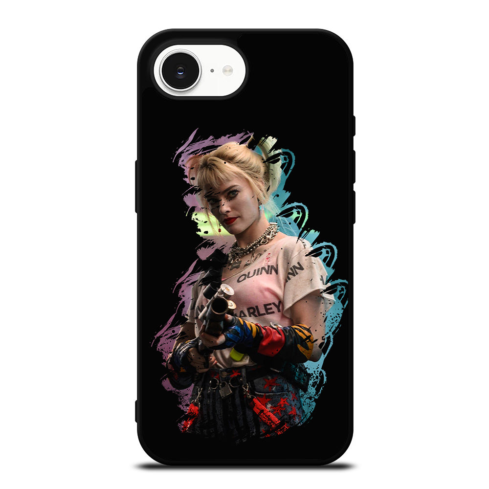 CUTE HARLEY QUIN iPhone 16e case black TPU silicone rubber protective cover by Casedear