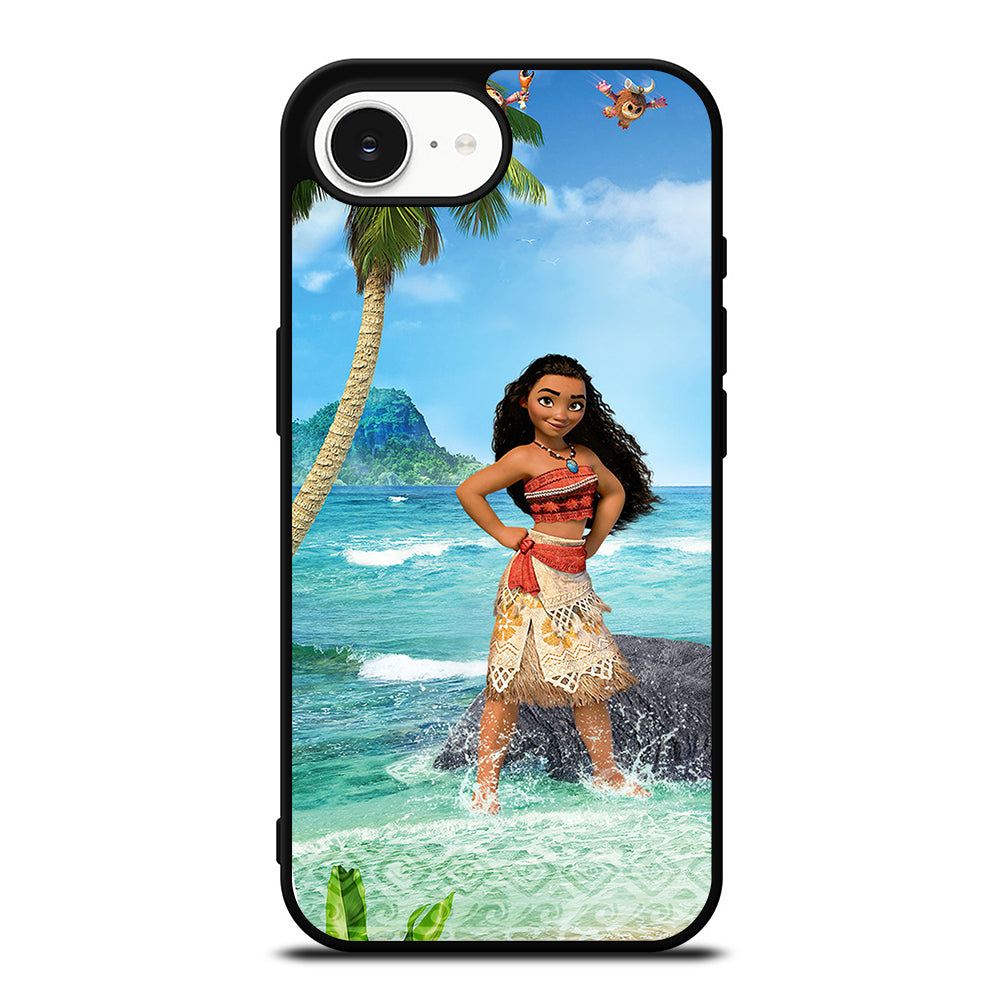 CUTE MOANA iPhone 16e case black TPU silicone rubber protective cover by Casedear