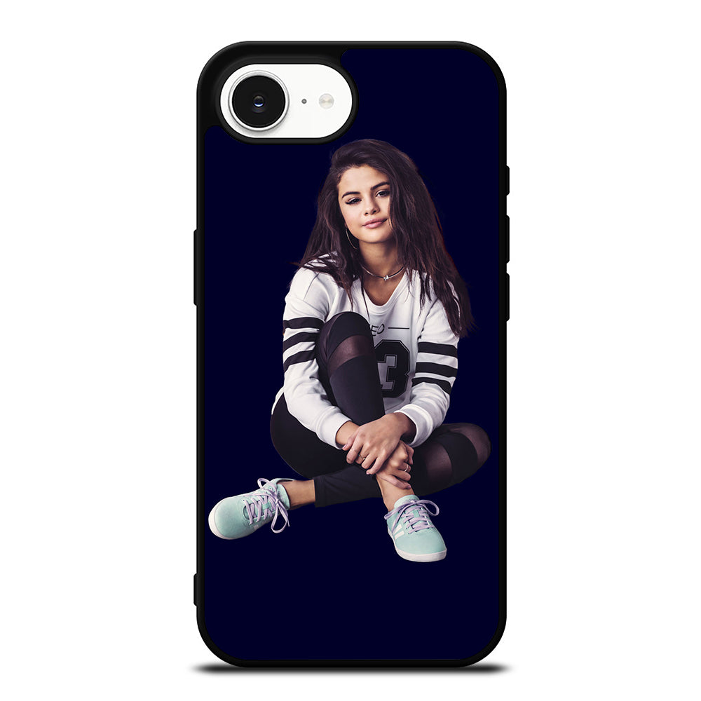CUTE SELENA GOMEZ iPhone 16e case black TPU silicone rubber protective cover by Casedear