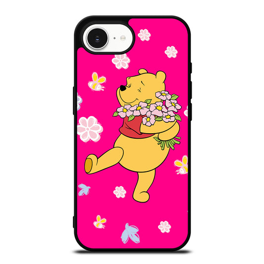 CUTE WINNIE THE POOH CASE iPhone 16e case black TPU silicone rubber protective cover by Casedear