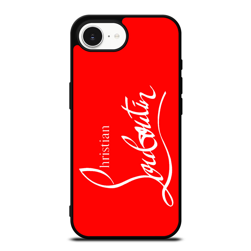 C LOUBOUTIN LANDSCAPE iPhone 16e case black TPU silicone rubber protective cover by Casedear