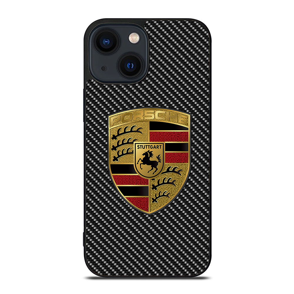 Carbon Porsche Logo iPhone 14 Plus Case