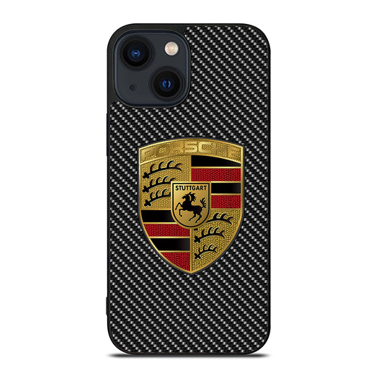 Carbon Porsche Logo iPhone 14 Plus Case