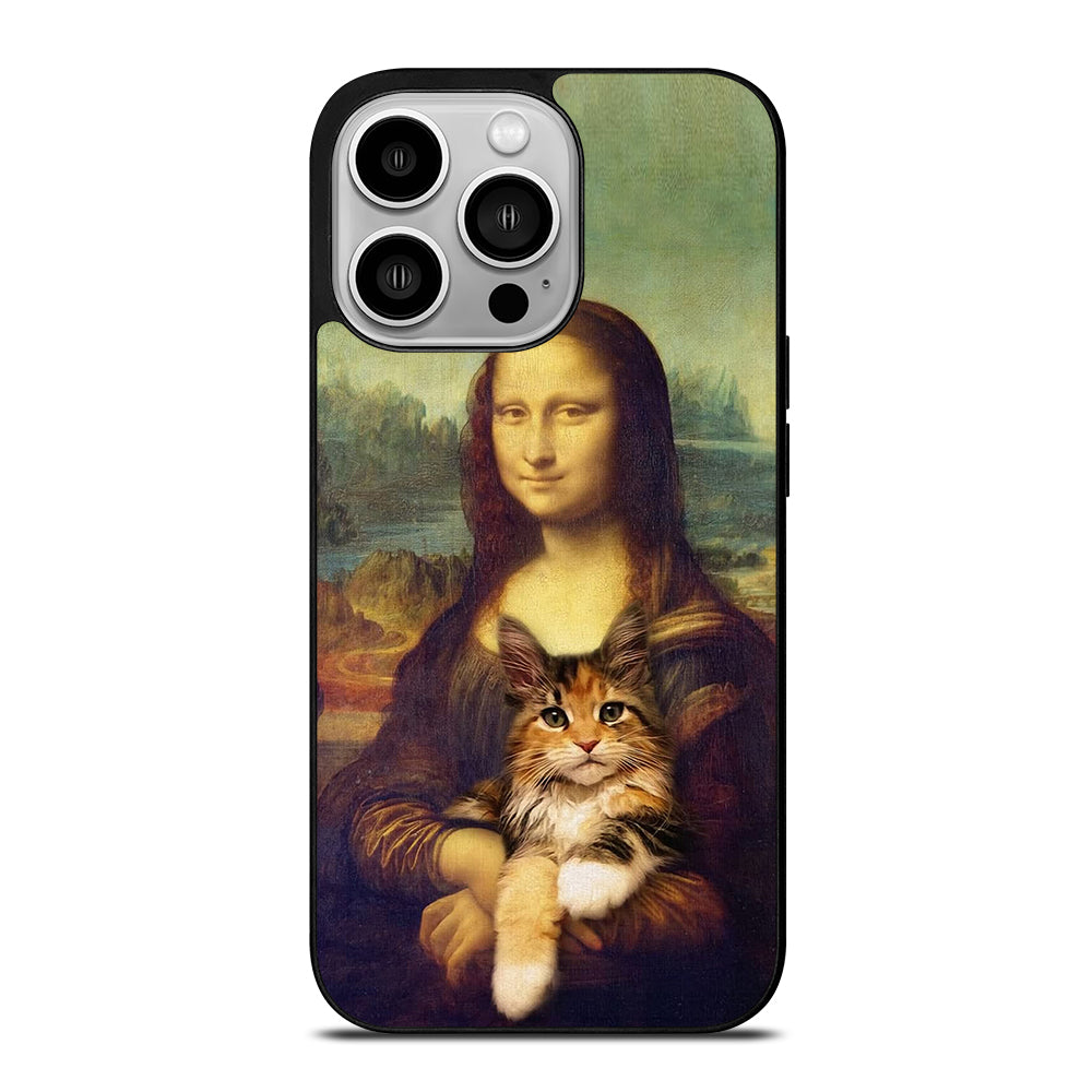 Cat And Monalisa iPhone 14 Pro Case