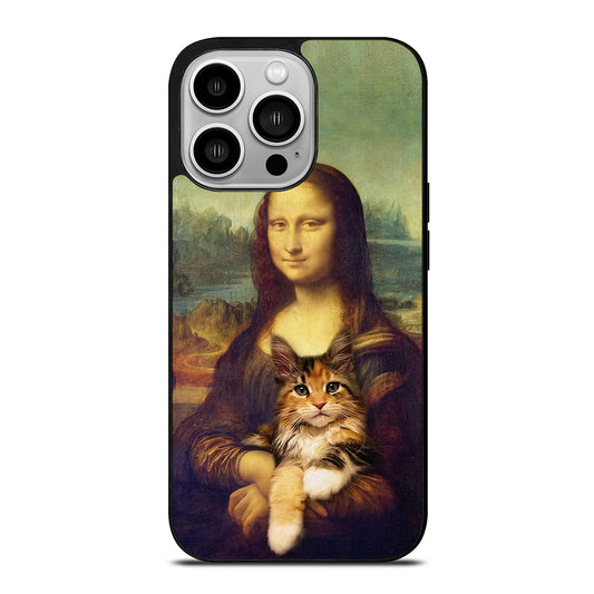 Cat And Monalisa iPhone 14 Pro Case