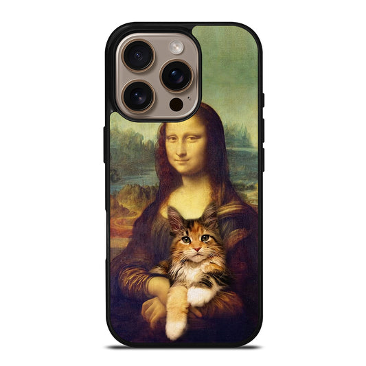 Cat And Monalisa iPhone 16 Pro Case