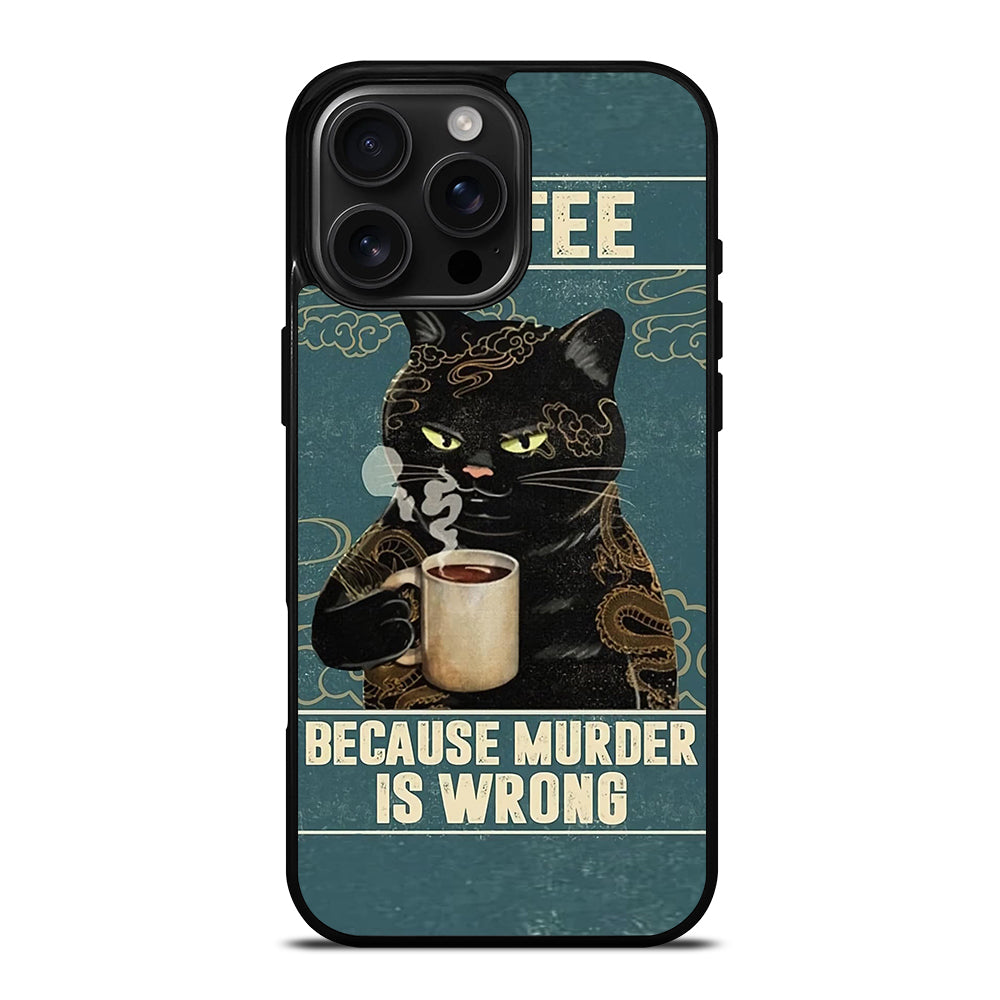 Cat n Coffee iPhone 16 Pro Max Case