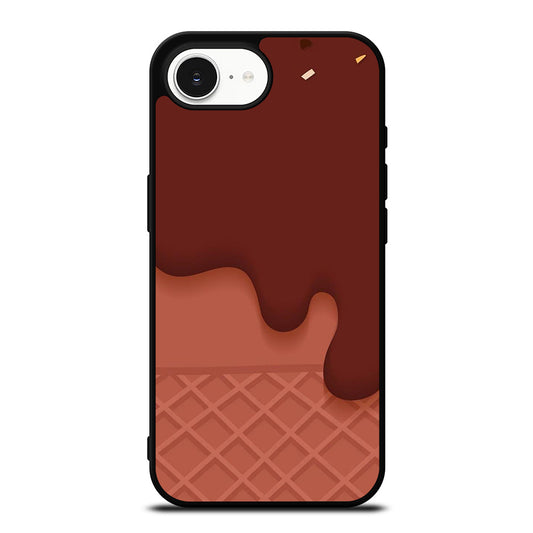 Chocolate Best Image iPhone 16e case black TPU silicone rubber protective cover by Casedear