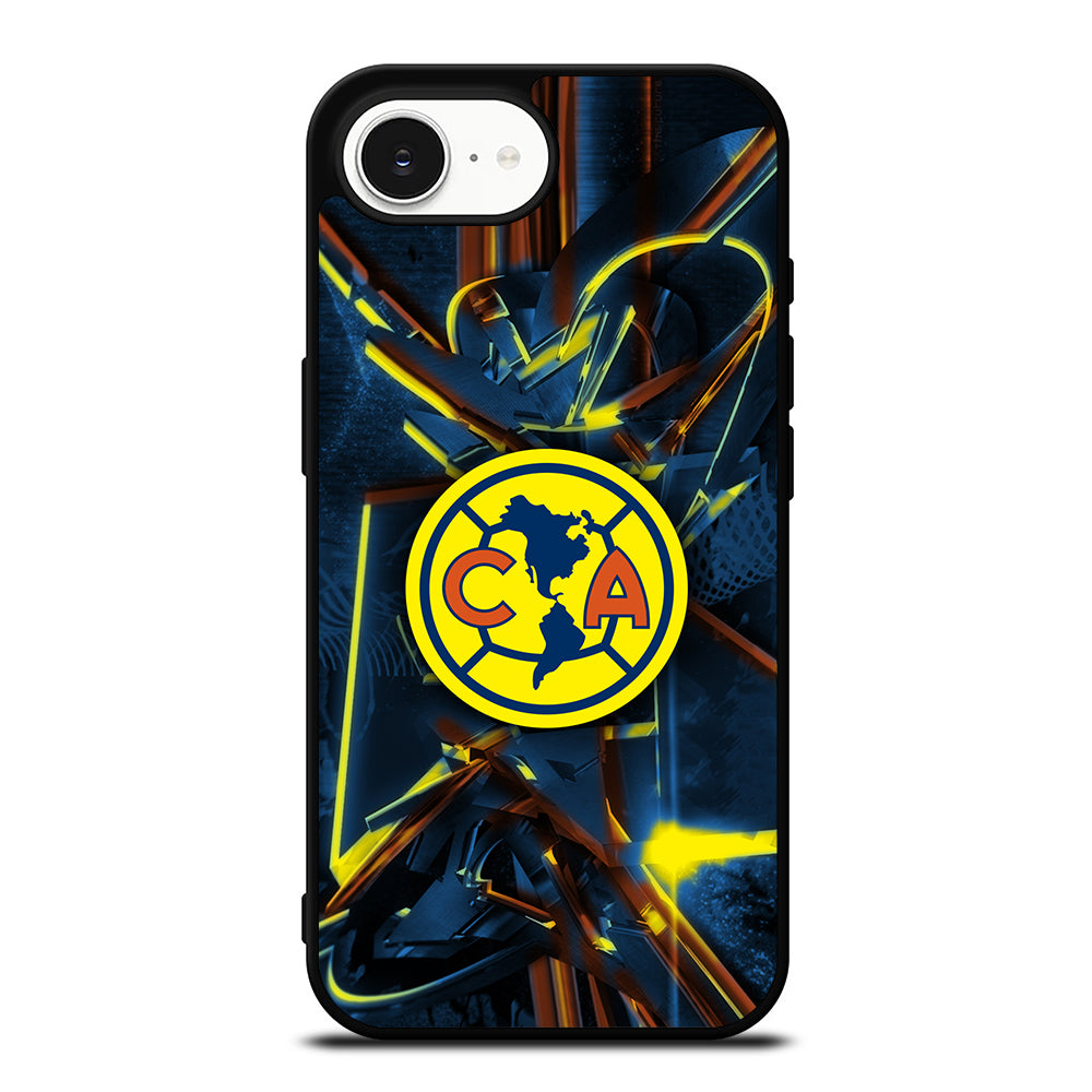 Club America Design iPhone 16e case black TPU silicone rubber protective cover by Casedear