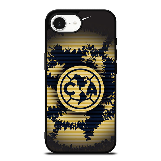 Club America Wallpaper iPhone 16e case black TPU silicone rubber protective cover by Casedear