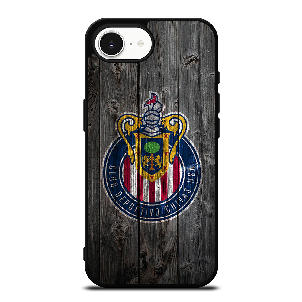 Club Deportivo Chivas USA iPhone 16e case black TPU silicone rubber protective cover by Casedear