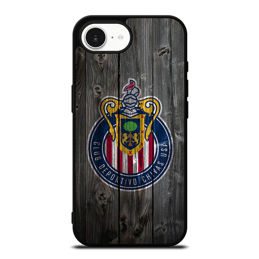 Club Deportivo Chivas USA iPhone 16e case black TPU silicone rubber protective cover by Casedear