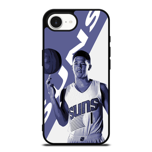 Cool Devin Bookers Phoenix Suns iPhone 16e case black TPU silicone rubber protective cover by Casedear