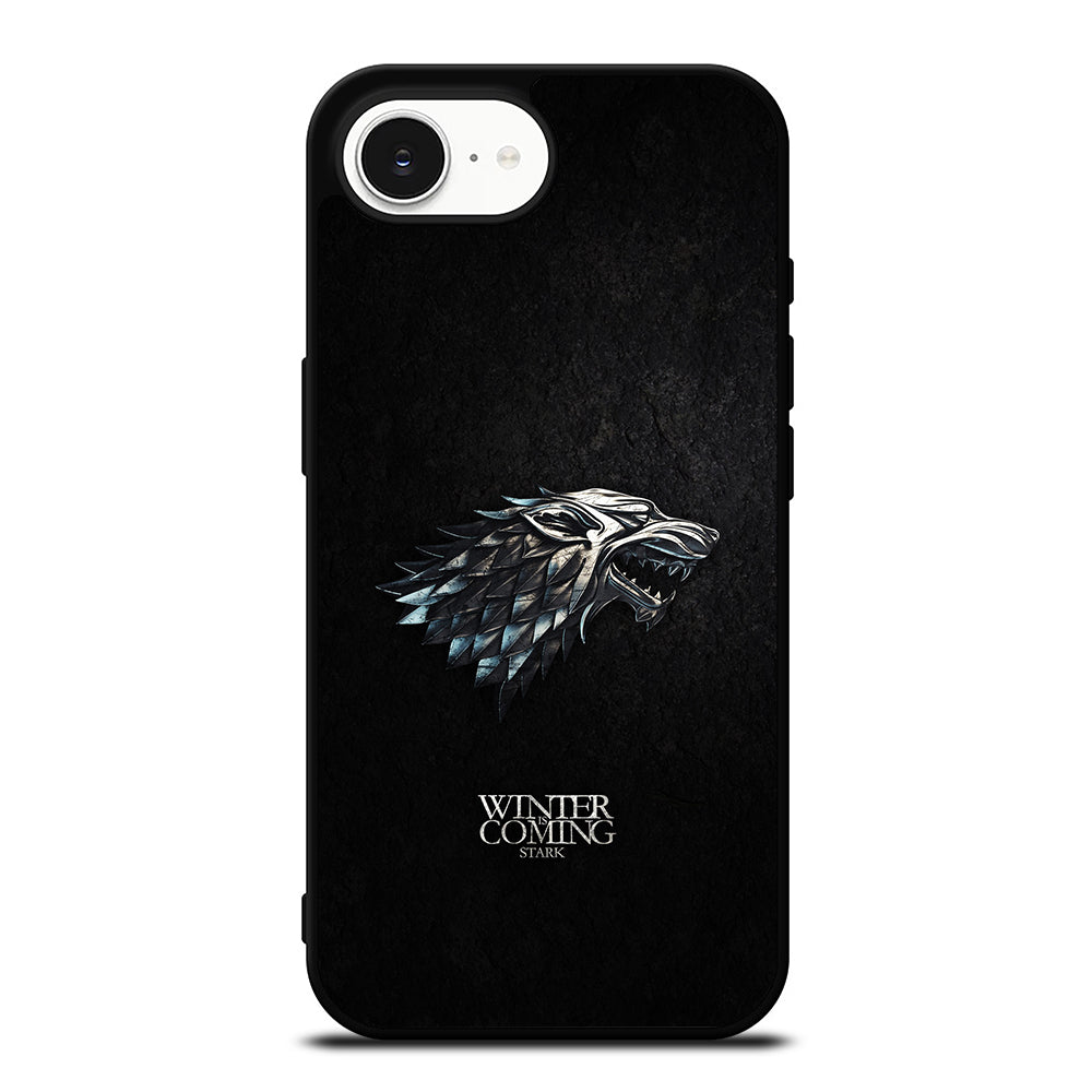 Cool Game Of Thrones House Stark iPhone 16e case black TPU silicone rubber protective cover by Casedear