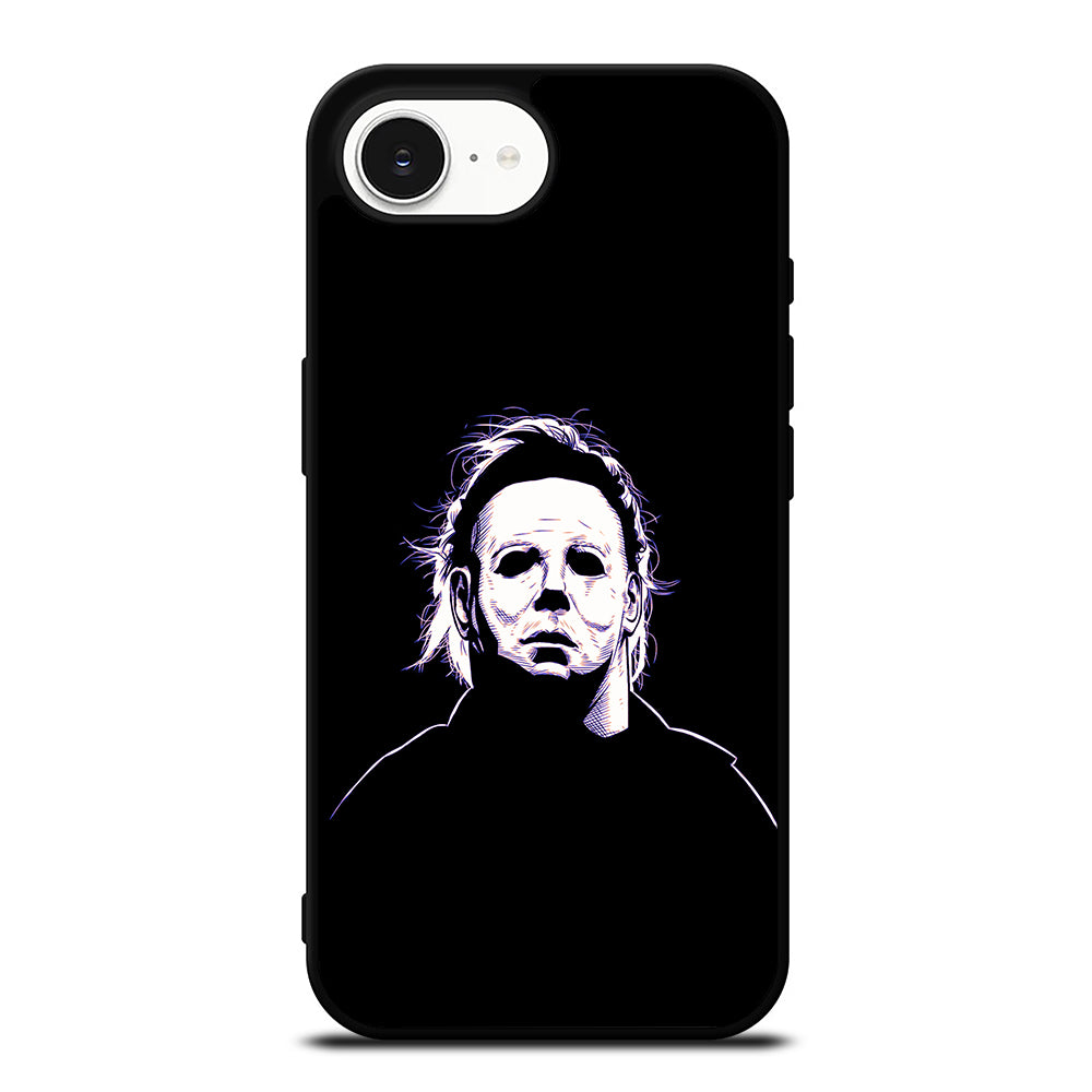 Cool Michael Myers Halloween iPhone 16e case black TPU silicone rubber protective cover by Casedear