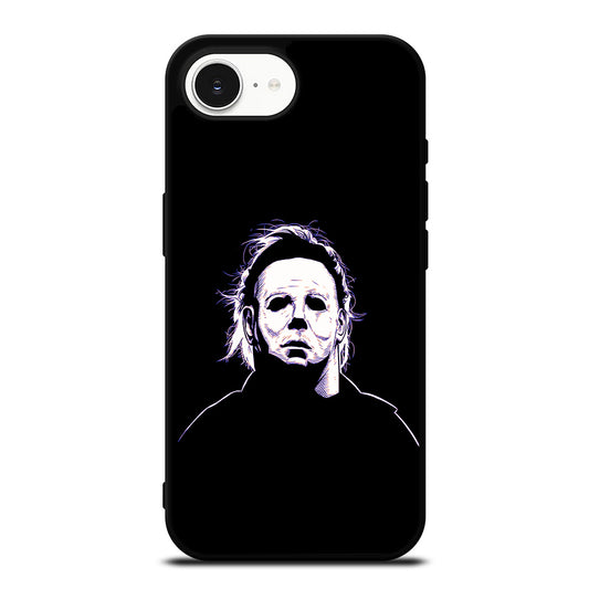 Cool Michael Myers Halloween iPhone 16e case black TPU silicone rubber protective cover by Casedear