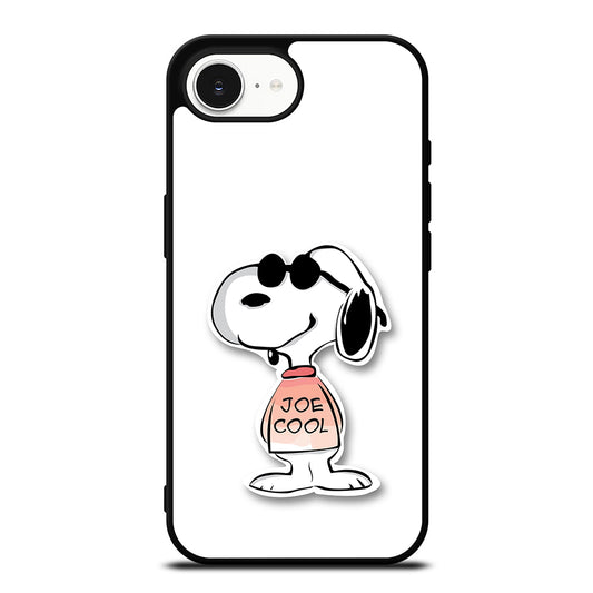 Cool Snoopy Dog iPhone 16e case black TPU silicone rubber protective cover by Casedear