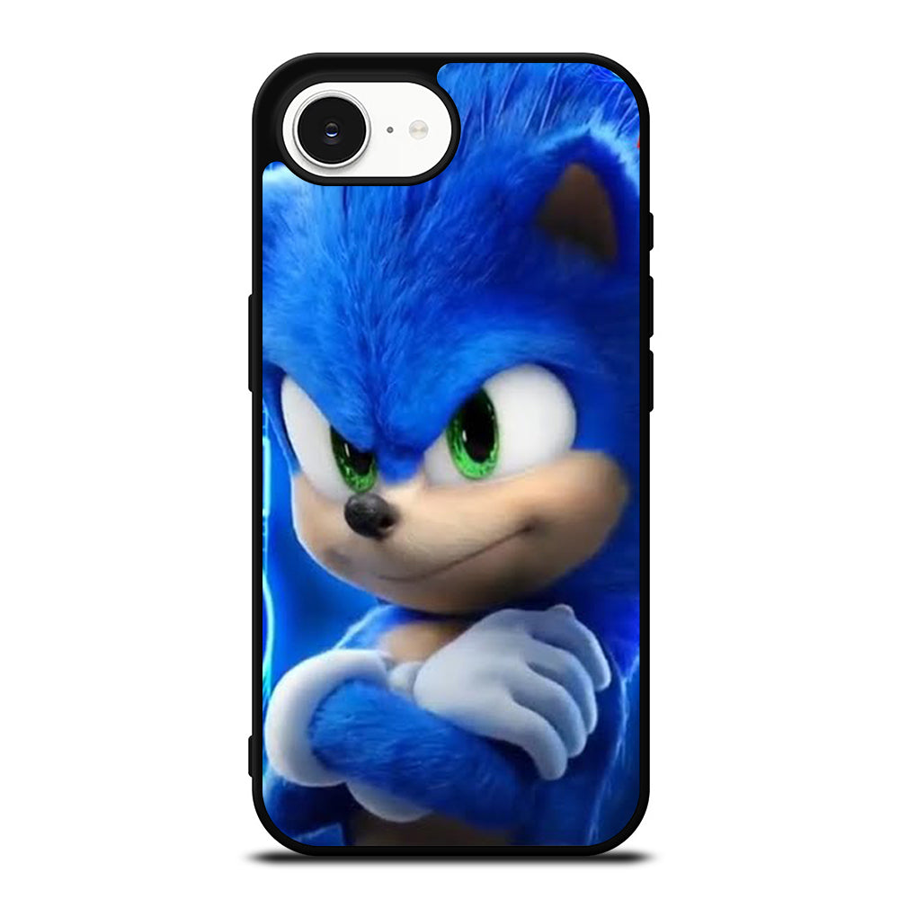 Cool Sonic The Hedgehog iPhone 16e case black TPU silicone rubber protective cover by Casedear