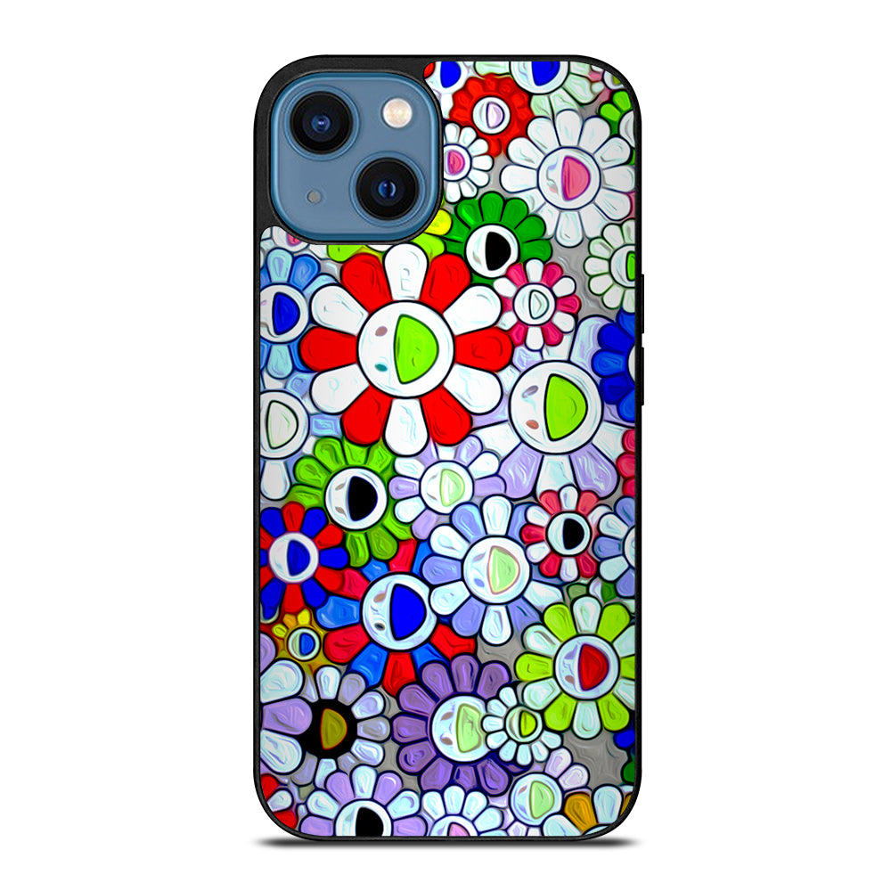 Cool Takashi Murakami Flowers iPhone 14 Case