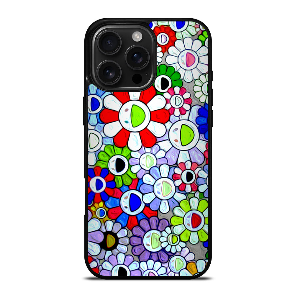 Cool Takashi Murakami Flowers iPhone 16 Pro Max Case