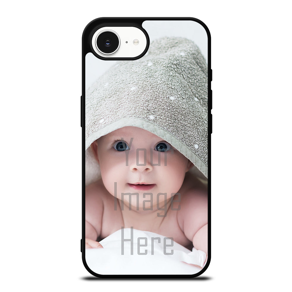 Create Your Own Photo iPhone 16e case black TPU silicone rubber protective cover by Casedear