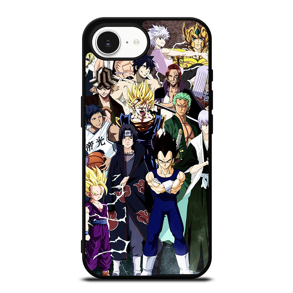 Crossover Hero Picture iPhone 16e case black TPU silicone rubber protective cover by Casedear