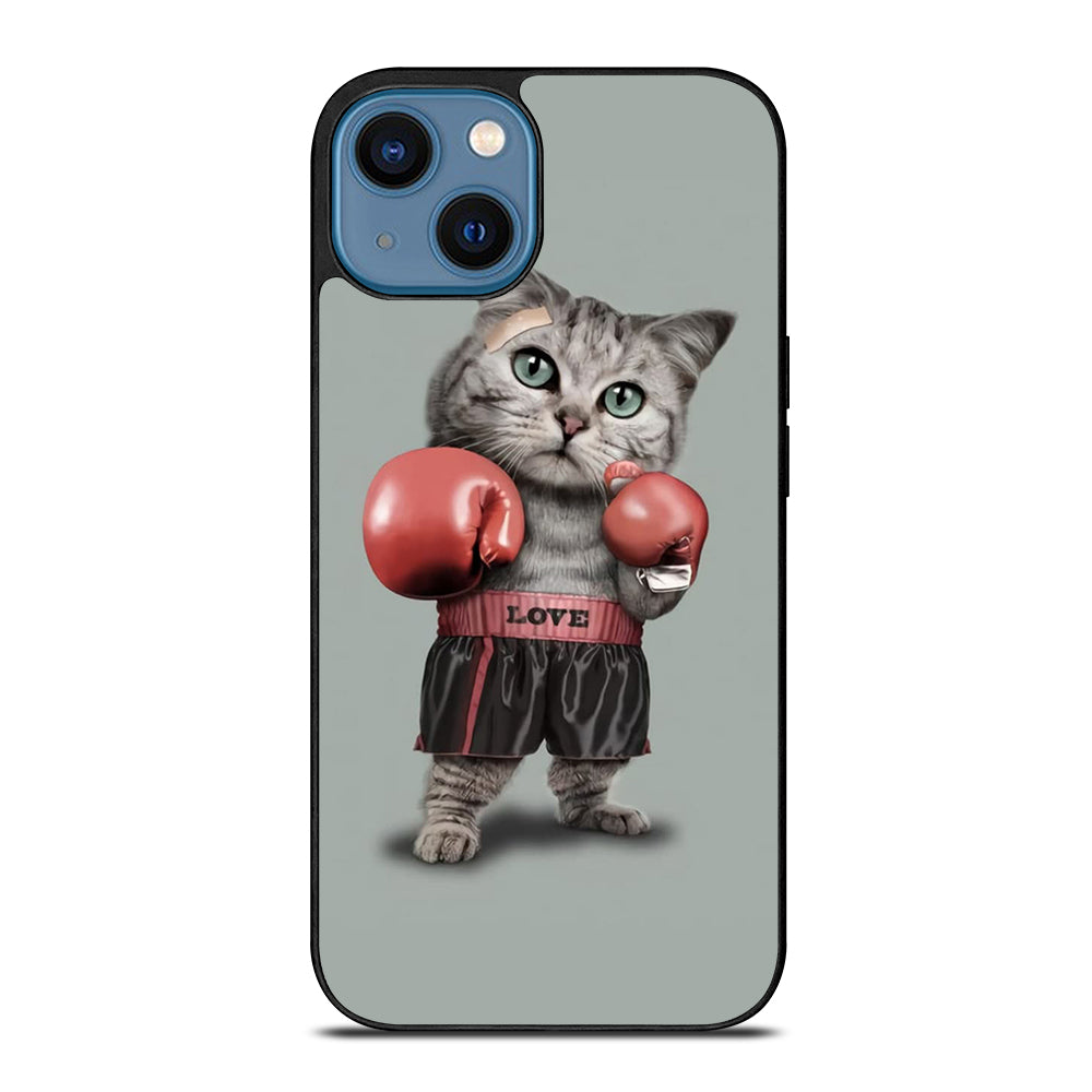 Cute Cat Boxing iPhone 14 Case