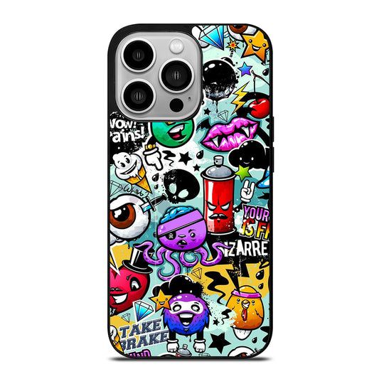 Cute Graffiti Image iPhone 14 Pro Case