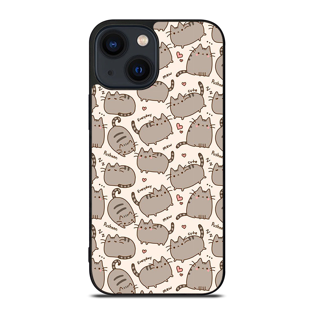 Cute Pusheen Cat Cartoon Collage iPhone 14 Plus Case