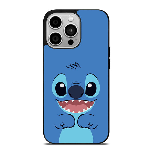 Cute Stitch Cartoon Face iPhone 14 Pro Case
