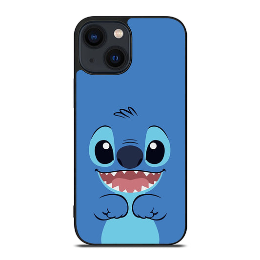 Cute Stitch Cartoon Face iPhone 14 Plus Case