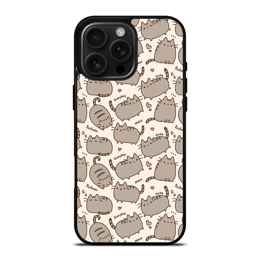 Cute Pusheen Cat Cartoon Collage iPhone 16 Pro Max Case