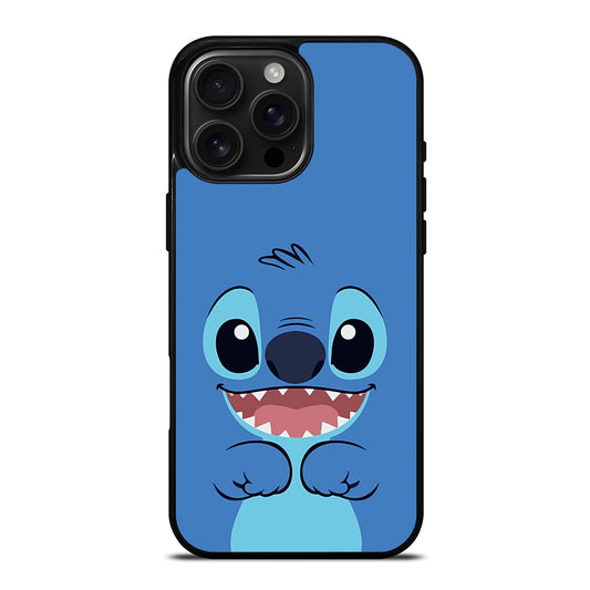 Cute Stitch Cartoon Face iPhone 16 Pro Max Case