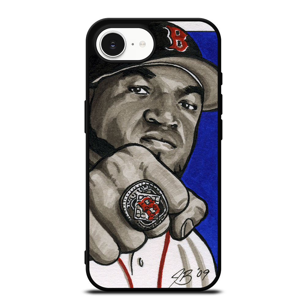 DAVID ORTIZ BIG PAPI BOSTON iPhone 16e case black TPU silicone rubber protective cover by Casedear