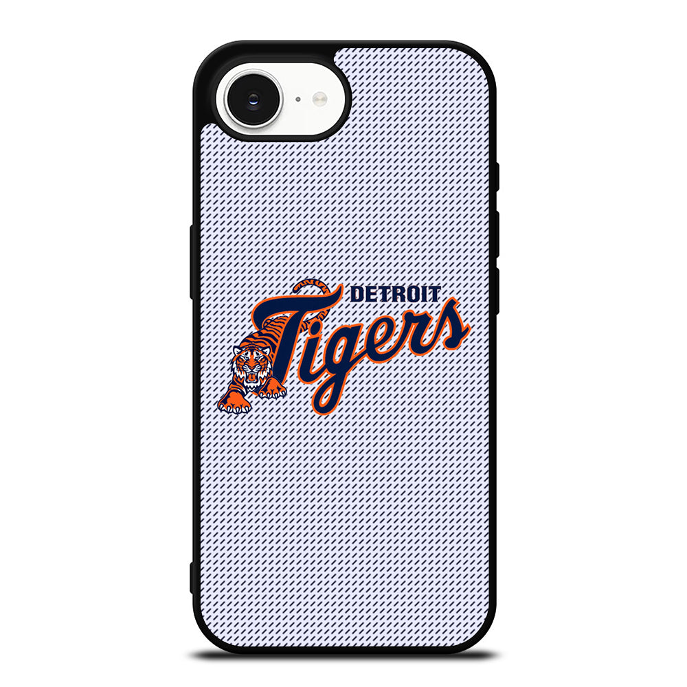 DETROIT TIGERS iPhone 16e case black TPU silicone rubber protective cover by Casedear