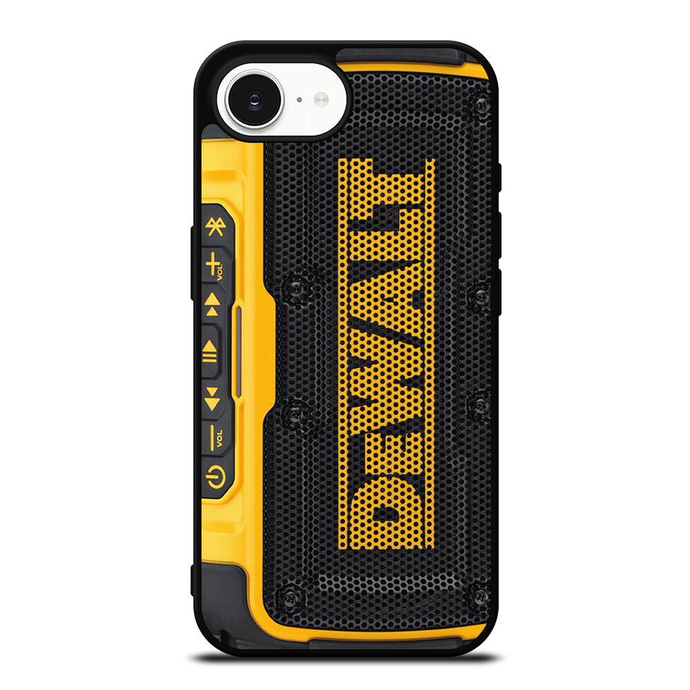 DEWALT JOBSITE AUDIO iPhone 16e case black TPU silicone rubber protective cover by Casedear