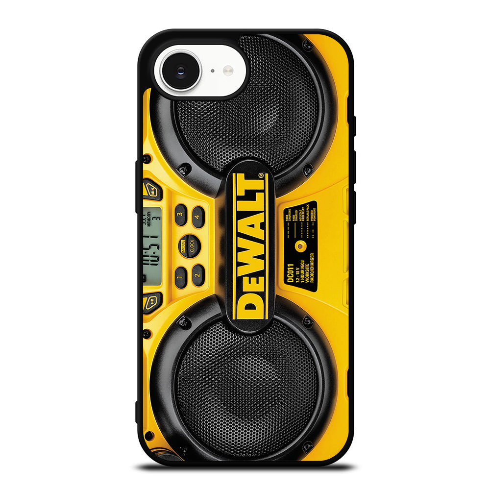 DEWALT PHOTO iPhone 16e case black TPU silicone rubber protective cover by Casedear