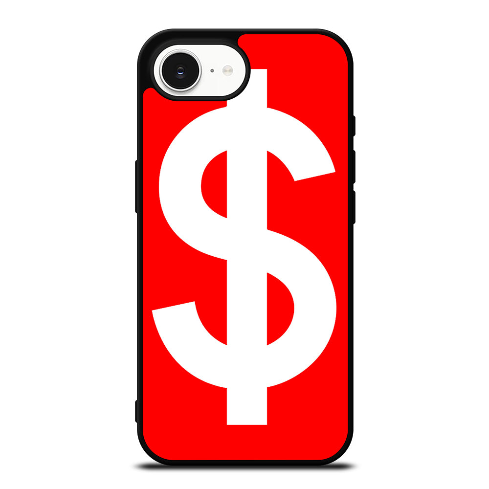 DOLLAR SIGN CASE iPhone 16e case black TPU silicone rubber protective cover by Casedear
